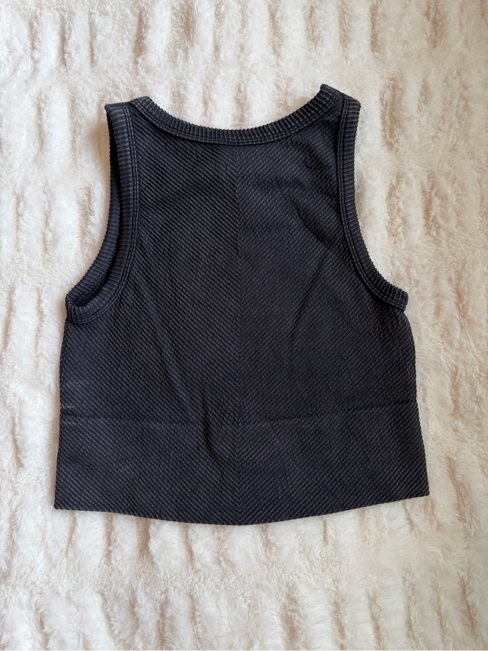 Nikibiki Black Ribbed Crop Tank OS - Picture 4 of 4